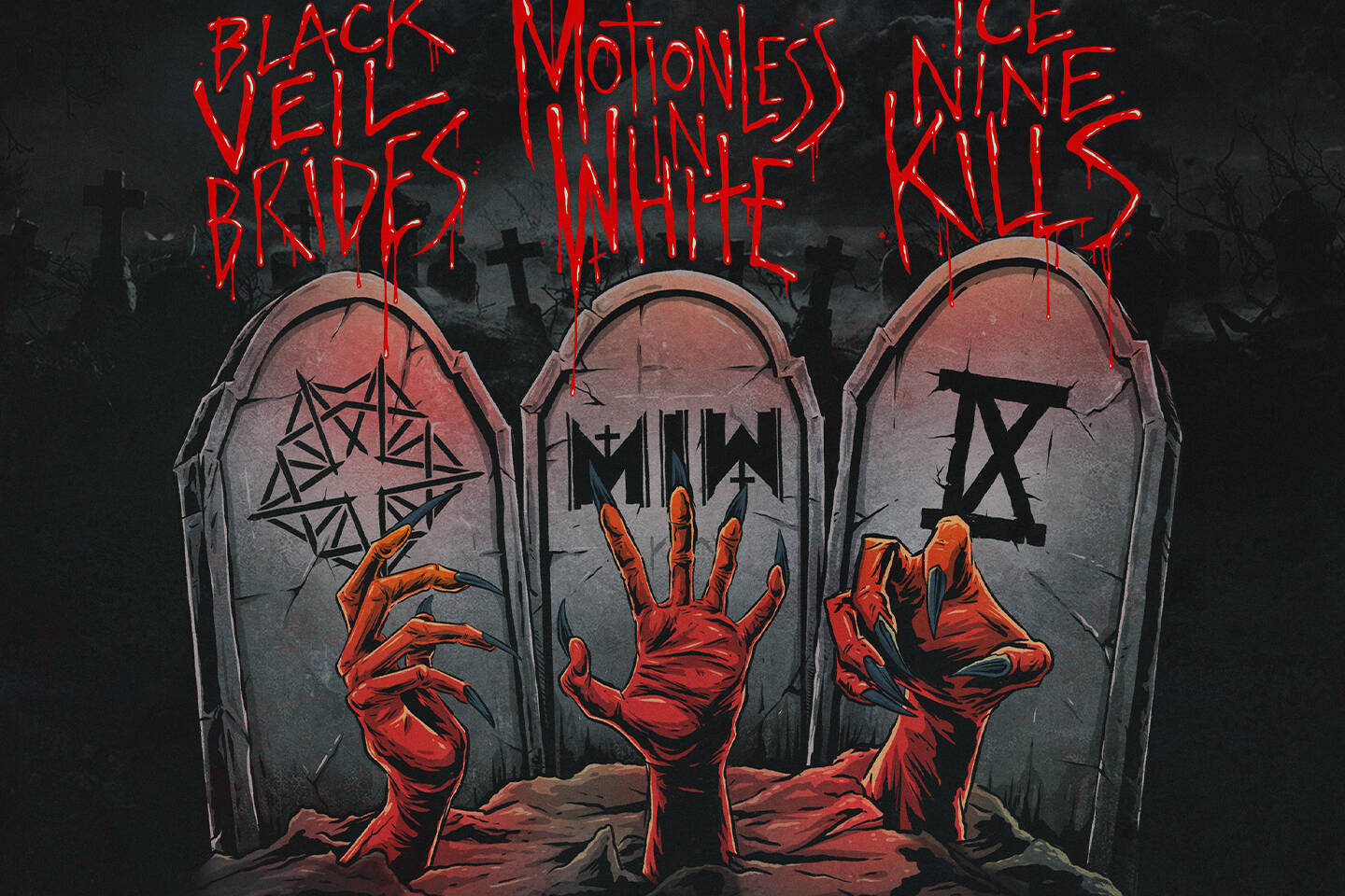 Trinity of Terror Tour Motionless in White Black Veil Brides Ice Nine Kills